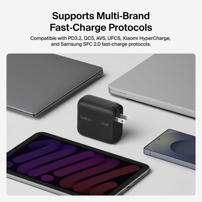 Belkin USB-C GaN Wall Charger 100W + USB-C Cable